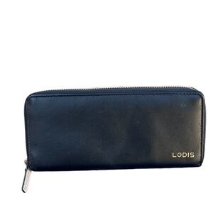 Women's ‎ Accordion Zip Around Wallet, Black